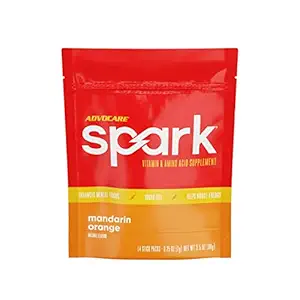 AdvoCare Spark - Mélange de boissons énergisantes - Supplément de vitamine et d'acide amino - Soutiens Énergie et Focus* - Support immunitaire portable* - Sans sucre - Mandarine Orange, 14 Stick Packs (3,5 oz)
