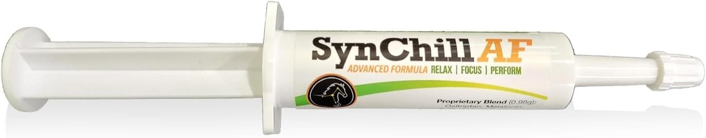 SynChill AF Calming Gel für Nervous Horses - Single Serving - Erweiterte Formel mit L-Theanin, Erhöhte Potenz, 100% natürliche Ergänzung, Disposition & Confidence Unterstützung für Pferde