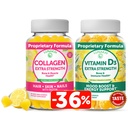 Lunakai Collagen and Vitamine D3 Gummies Bundle - Suppléments anti-vieillissement non-OGM pour les hommes et les femmes - Immunity, Bone and Mood Support Gummy pour les adultes - 30 jours d'approvisionnement
