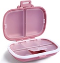 Organisateur de pilules de voyage Holii, 8 compartiments Cas de pilule portable, boîte à pilules quotidienne pour tenir les vitamines, petit contenant de pilule pour la médecine de la poche Organisateur (puits)