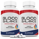 Laboratoires justifiés (2 packs d'équilibre sanguin Formule avancée 620MG Formule Supplément pilules 120 Capsules