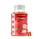 Vitamatic Sugar Free Vitamin A 25000 IU Gummies (Retinyl Palmitate) - Natural Strawberry Flavor - 120 Pectin Based Gummies (1 Flasche)