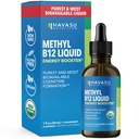 USDA Organic Vitamin B12 Liquid Drops - Methylcobalamin für Enhanced Energy und Nervous System Support - 30 Portionen - Hochverfügbar für Absorption - Non-GMO, Vegan, Erdbeeren Flavor, 1 Fl Oz