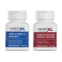OmegaXL Joint Support Supplement - Natürliche Muskelunterstützung, Green Lipped Mussel Öl, Soft Gel Pillen, Drug-Free, 60 Count + HeartXL 30 Count, High Potency Omega-7 Blend