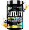 OUTLIFT Amplied Max dosed High STIM Pre Workout Powder, 6G Citrulline, 3.2G Beta Alanine, Alpha GPC, CognatiQ, Extrême énergie, Pompes massives, Electrolytes, Nootropics Blueberry Lemonade - 22 Serv