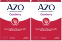 AZO Cranberry Urinary Tract Supplément santé, 1 portion : 1 verre de jus de canneberge, pilules sans sucre, 50 comtes (paquet de 2)