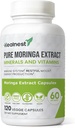 Pure Moringa Extrakt Kapseln – 20:1 (20.000 mg) Potent Formula – Vegan Superfood Supplement mit Vitaminen & Minerals – Energie, Immunität, Verdauung & Stimmung Unterstützung – 120 Kapseln – Nicht-GVO, Glutenfrei