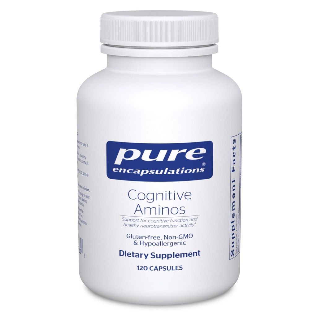 Pure Encapsulations Cognitive Aminos | Hypoallergene Ergänzung für kognitive Funktion Unterstützung | 120 Kapseln
