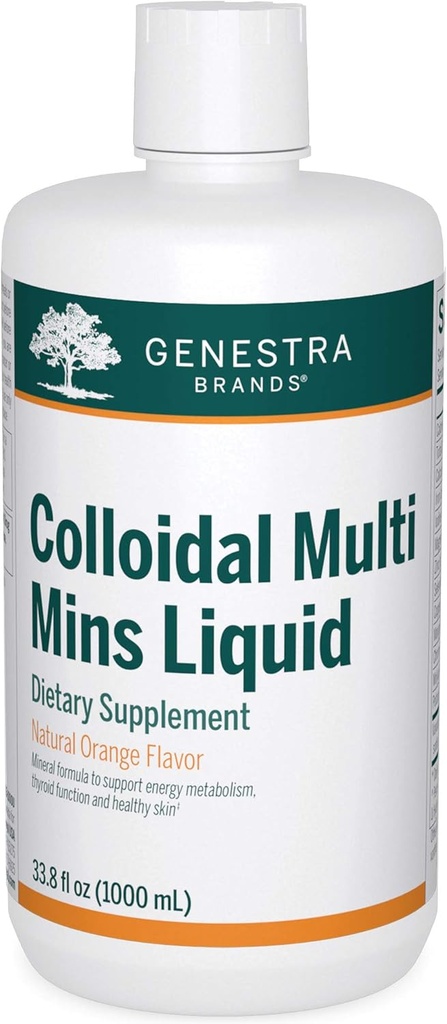 Genestra Marques Colloïdal Multi Mins Liquide - Colloïdal Minéraux - Naturel Orange Aromat - 33 portions