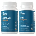 Dr. Tobias Omega 3 Fischöl und DIM Complex Supplements, unterstützt Herz, Gehirn Immunfunktion und Hormon Balance für Frauen und Männer mit BioPerine, Borccoli Extract & Calcium D-Glucarate, 60 Kapseln