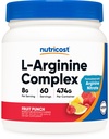 Complexe Nutricost L-Arginine (Fruit Punch, 60 portions) - Sans gluten, sans OGM