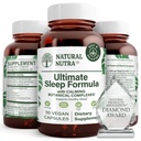 Nutra formule de sommeil ultime naturelle, camomille pour soutenir la relaxation et réduire l'anxiété nocturne, vous aider à tomber plus rapide Asleep, 50 capsules