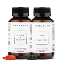 JSHealth Vitamins Digestion Support Bundle - Enthält Detox + Debloat Liver Gesundheit Formel & Haut + Verdauungsergänzungen