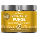 Purge! Uric Acid Flush – Essen & Trinken Was Sie wollen – Entgiften und Reinigen mit Celery Seed Extract, Tart Cherry & Chanca Piedra für effektive Gelenkunterstützung & Aktive Mobilität – 120 Soft Vegan Kapseln