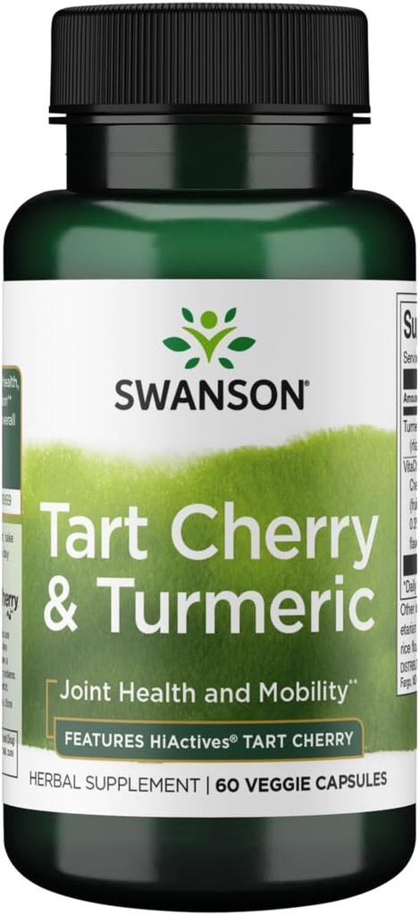 Swanson Hiactives Tart Cherry & Turmeric 60 Veg Kapseln