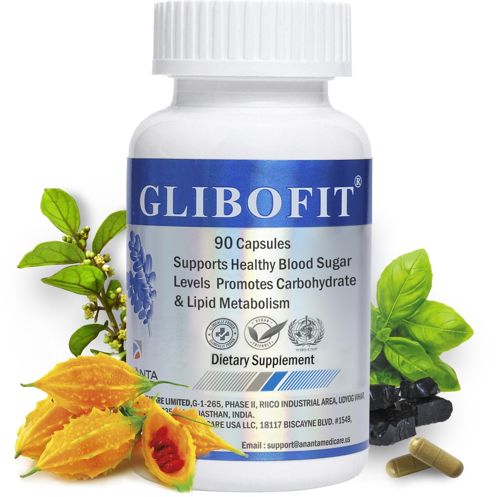 GLIBOFIT – Healthy Carb & Fat Metabolism Support, 90 Vegan Kapseln