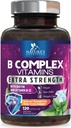 B Complex Vitamins Kapseln - mit Vitamin B12 B6 B100 C Biotin Folat & Folsäure - Ergänzung für Herz, Gehirn, & Nerve Unterstützung - Super Complete B-Komplex für Immun- & Energie-Unterstützung - 120 Kapseln