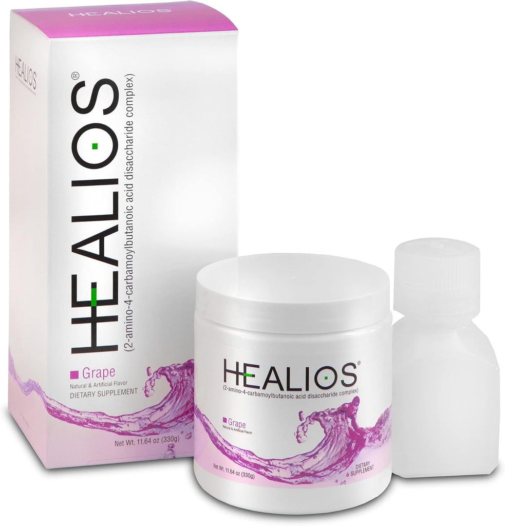 Healios Grape Flavor Oral Health and Dietary Supplement, Pulverform, Natürlich Sourced L-Glutamin Trehalose L-Arginin, 11.64 Unzen