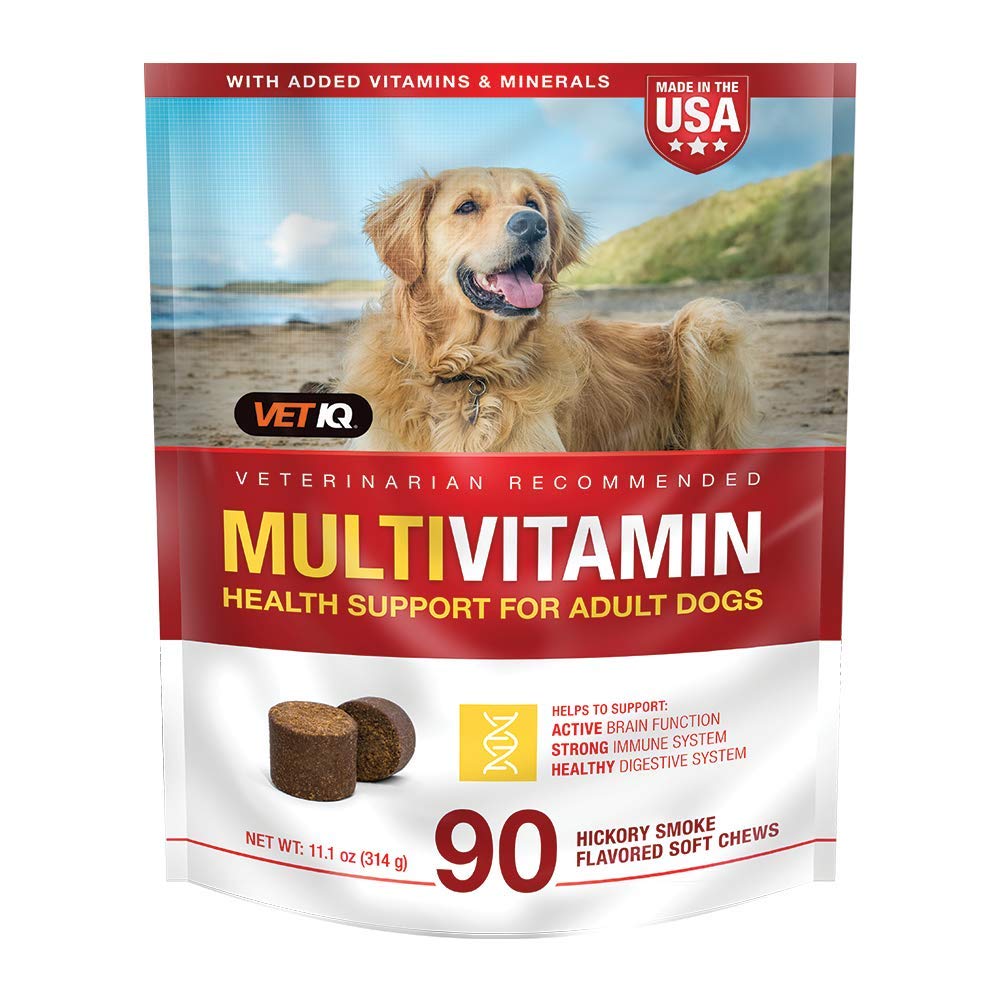 VetIQ Multivitamin Ergänzung für Hunde, Health Support Supplement Soft Chews, 90 Count