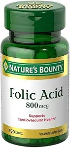 Folsäure 800 mcg Tabletten Maximale Stärke, 4 Flaschen (250 Zähler)