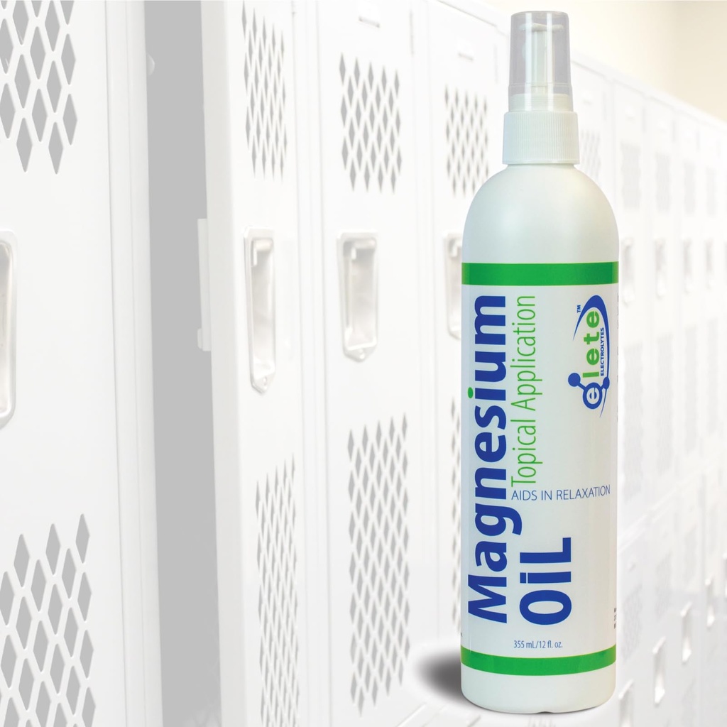 elete reines Magnesium Öl Spray, große 12oz Flasche, Magnesium Öl für Füße, Beine, Muskelkrämpfe und Soreness, beschleunigte Workout Erholung (Extra Large - 12 Oz)