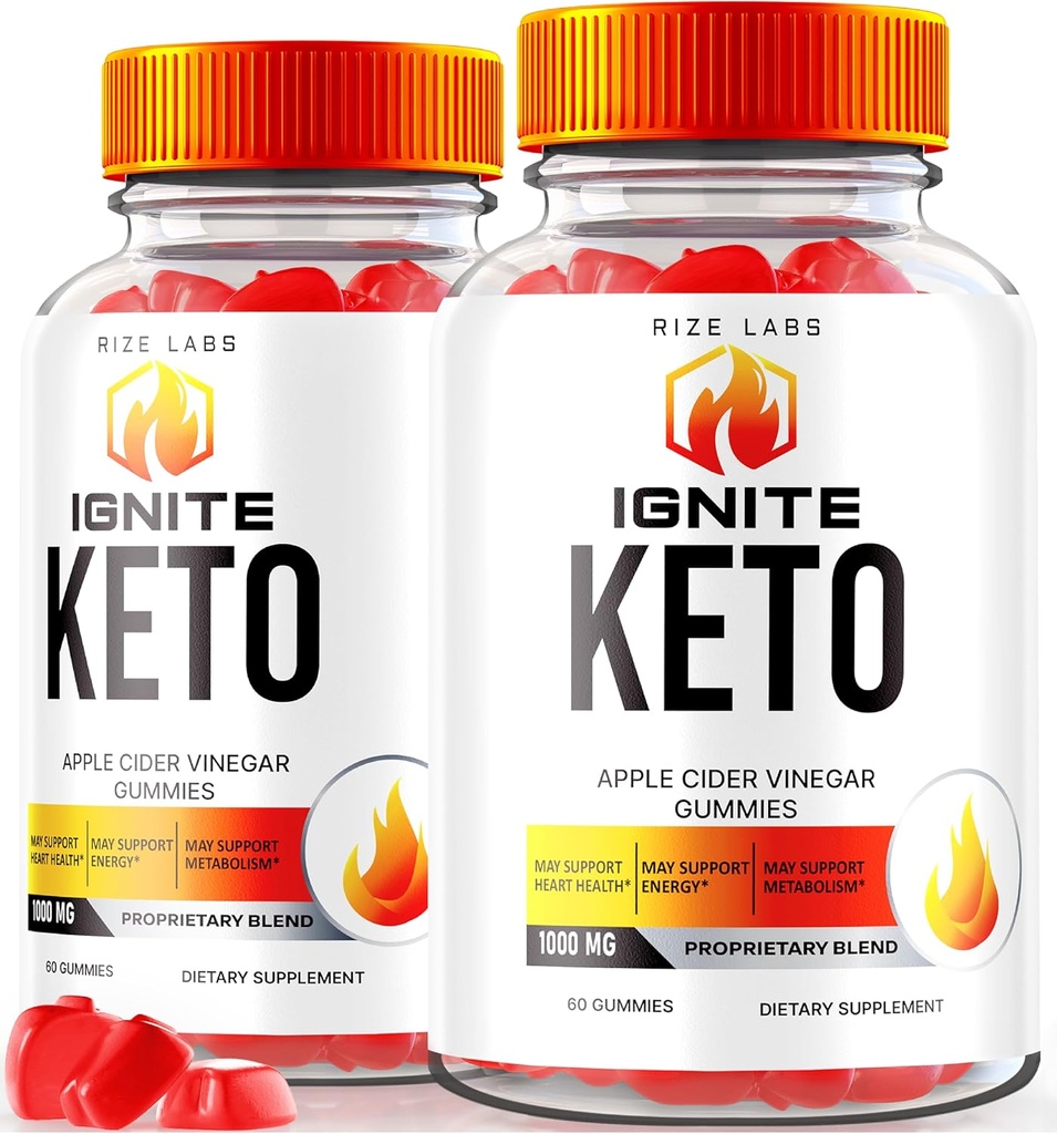 rize labs (Pack mit 2 zünden Keto ACV Gummis für erhöhte Gewichtsverlust, Nahrungsergänzung (120 Gummi)