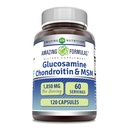 Erstaunliche Formeln Glucosamin Chondroitin MSM 1850 mg Pro Servierkapseln Supplement | Non-GMO | Gluten Free | Made in USA (120 Count)