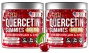 2 Pack - JOYLI Quercetin Gommies avec Bromelain, Zinc, Vitamine C & D3 – Supplément Quercetin sans sucre pour le soutien immunitaire et le bien-être saisonnier – 500mg Quercetin pour enfants et adultes – 60 Gommies par Pack