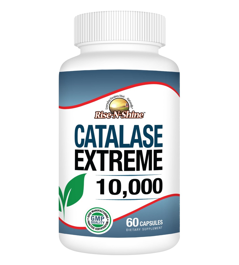 Rise-N-Shine Catalase Extreme Supplement 10.000 mit Saw Palmetto, Biotin, Fo-Ti, PABA - Haarergänzungsmittel für starkes Haar - 60 Kapseln
