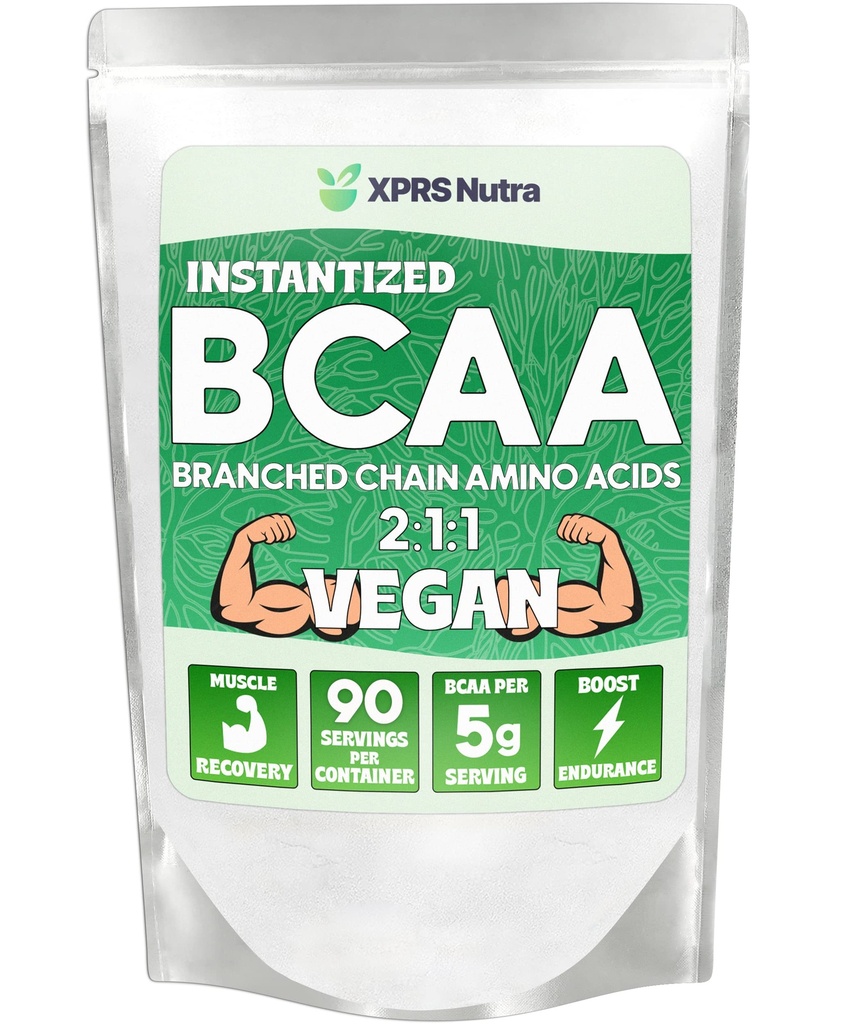 XPRS Nutra BCAA Poudre - Supplément Acides Amino pour les hommes - Suppléments d'entraînement BCAA non aromatisés - Suppléments de gymnastique pour les hommes - Supplément Acides Amino pour les femmes pour la récupération de gymnastique (1 livre)