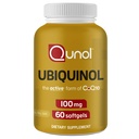 Qunol Ubiquinol CoQ10 100mg Softgels, Ubiquinol - Forme active de Coenzyme Q10, Antioxydant pour la santé cardiaque, Niveaux de pression artérielle sains, utile aux utilisateurs de statine, 60 Nombre