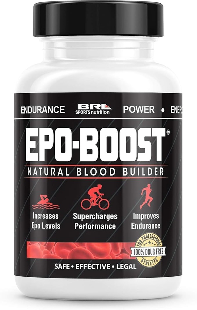 Supplément de fer de construction de sang naturel. Soutien RBC fabriqué aux États-Unis avec Echinacea & Dandelion Root pour aider VO2 Max, Energy, Endurance (1-Pack)