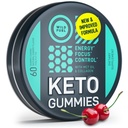MCT Öl Keto Gummies Kollagen Metabolismus Booster - Pre Workout Gummy Energy Chews Keto Candy - Körperliche und psychische Energie, Low Carb, Low Calorie - 60 Cherry Collagen Gummis für Frauen und Männer
