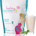Baby Booster Tahitian Vanilla Prenatal Vitamin Supplement and Protein Shake, Koffeinfrei, All Natural, Vegetarian DHA, High Protein, Methyl Folate, B Vitamine, Groß für Morgenkrankheit, 1 lb