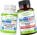 Power By Naturals Certified Organic Sea Moss Capsules Bundle (SeaMos Plus & Sea Moss Boost) - wildcrafted, Non GMO Sea Moss Roh Organic - 60 Gluten-Free Nahtlose Pillen