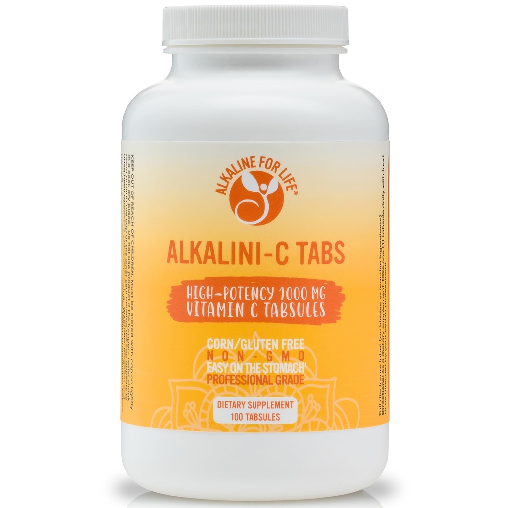 Alkalini-C Tabs Sans maïs Sans OGM Formulaires d'éléments nutritifs alcalins 1000 MG Par Tab.