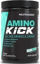NutraBio Amino Kick – BCAA-Pulver mit natürlichem Koffein – Aminosäuren-Ergänzung für Energie, Hydration & Recovery – BCAAs, Elektrolyte & Aminosäuren – Baja Burst, 30 Portionen