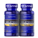 Puritan's Pride Premium Super Strength Melatonin 10mg Schlafhilfe, Nahrungsergänzung für Sound, Restauration, und längere Schlafunterstützung, 4 Monate Versorgung, 120 Rapid Release Capsules, 2 Pack (Packaging May Vary)