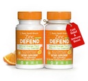 Basic Brands – Zink Orange Defend - 100 Lozenges - Natürliche Orange Flavor Zink–Lozenges - Immune Boost, Kalte Relief, Non-GMO, Zinkacetat & Vitamin C - 2-Pack
