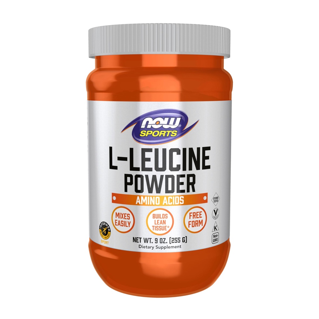NOW Foods Sports Nutrition, L-Leucine Powder, baut Lean Tissue*, Aminosäuren, 9-Ounce