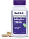 Natrol Acidophilus Probiotic 100 mg, Nahrungsergänzungsmittel für gesunde Gut-Funktion, Verdauungs-Gesundheitskapseln für Erwachsene, 100 Kapseln, Bis zu einem 33 Tage Versorgung