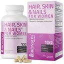 Bronson Haar, Haut und Nägel mit Biotin Extra Kraft Vitamin Ergänzung für Frauen, 100 Kapseln
