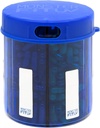 Monster Jr Ergänzung Pillenspender auf Etiketten - hält kleine Medium Medikamente Vitamine und einfach aus einem Behälter verzichten Inklusive Compartment Labels (Monster Jr Blue UV - 1 Pack)