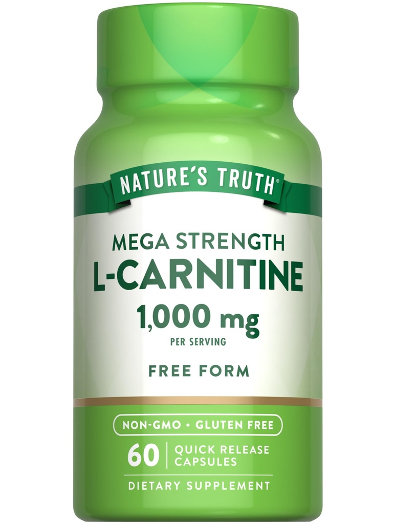 La vérité de la nature L-Carnitine 1000mg.60 Capsules Mega Strength.