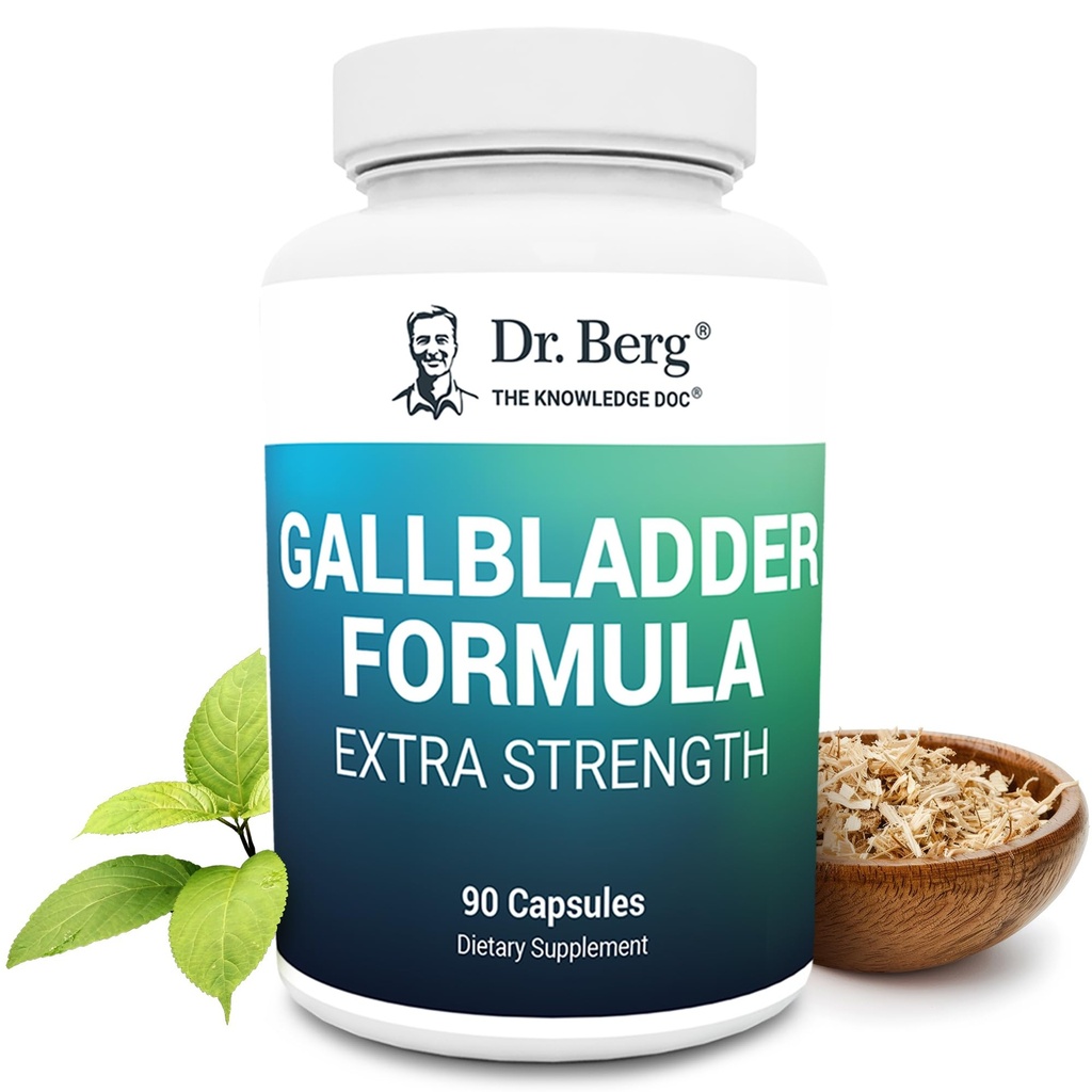 Dr. Berg Gallbladder Formula Extra Strength - mit Ox Bile Powder und Conjugated Bile Acid - Verdauungsenzyme proprietäre Mischung - Full 45-Day Supply - 90 Gemüsekapseln