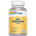 Solaray GTF Chrome 200mcg - Pure Chrome GTF 200 mcg Supplément, soutient la fonction métabolique et la santé du corps entier pour les hommes et les femmes - 200 Capsules Vegan