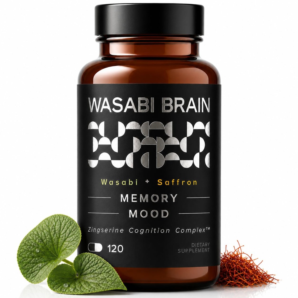 Extrait de Wasabi biologique + Cognition de Zingserine (2 mois d'approvisionnement) Le supplément de mémoire le plus ciblé - preuves cliniques supérieures à la vinpocetine, Apoaequorin, Nuriva, Prevegen & Ginkgo