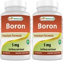 Meilleurs suppléments de bore naturels 5 mg 240 comprimés (240 Nombre (paquet de 2))
