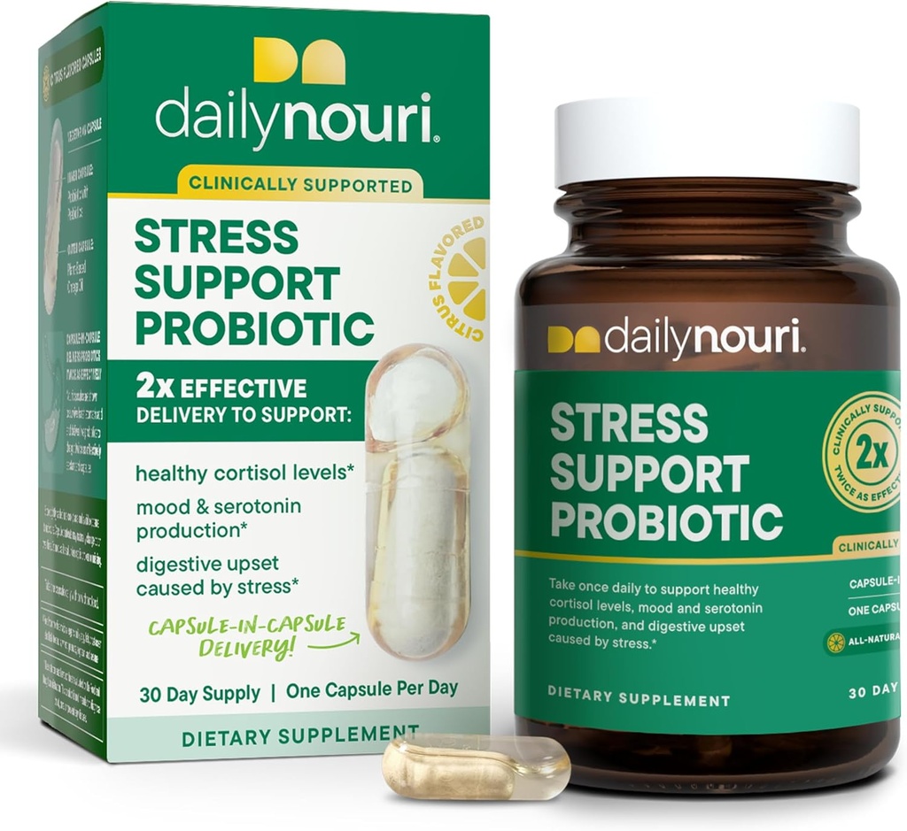 Daily Nouri Stress Support Probiotic pour les femmes et les hommes
