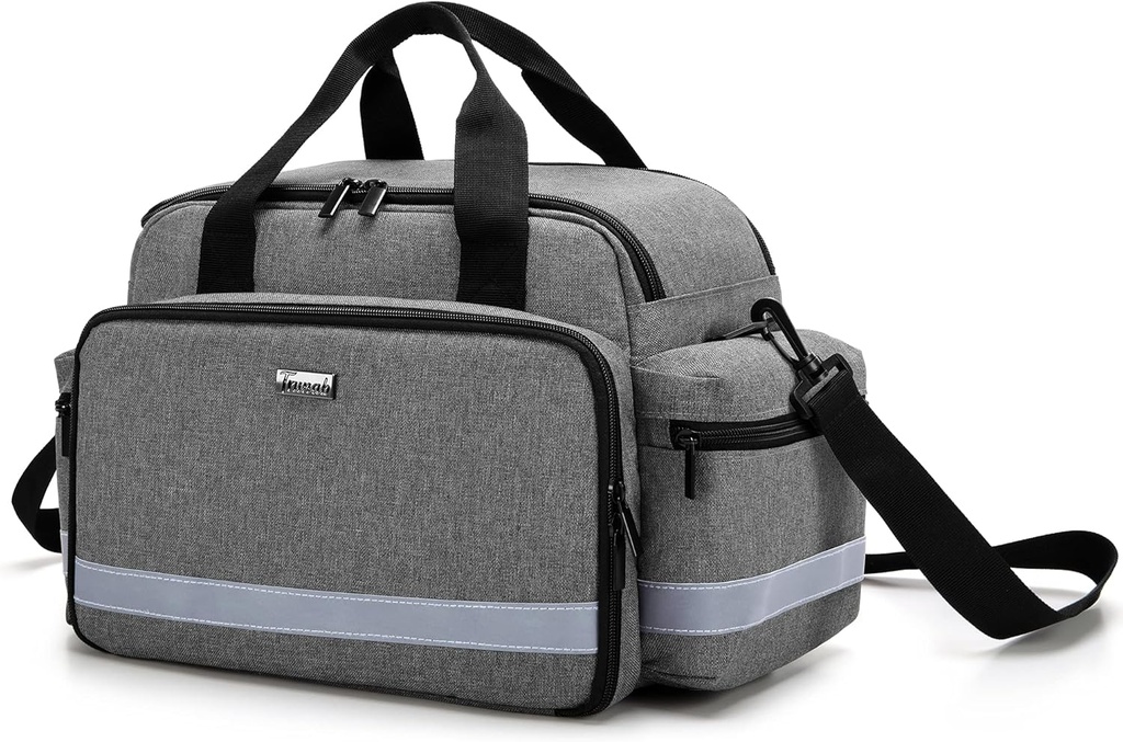Trunab Home Health Nurse Bag Organisateur de sac médical avec poignée et bandoulière pour visite à domicile